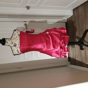 Fuchsia Short Strapless Dress Size Small